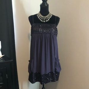 Purple and jeweled mini dress!